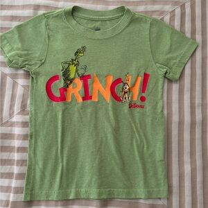 Dr. Seuss Grinch Kids T-Shirt in Green with Red and Orange